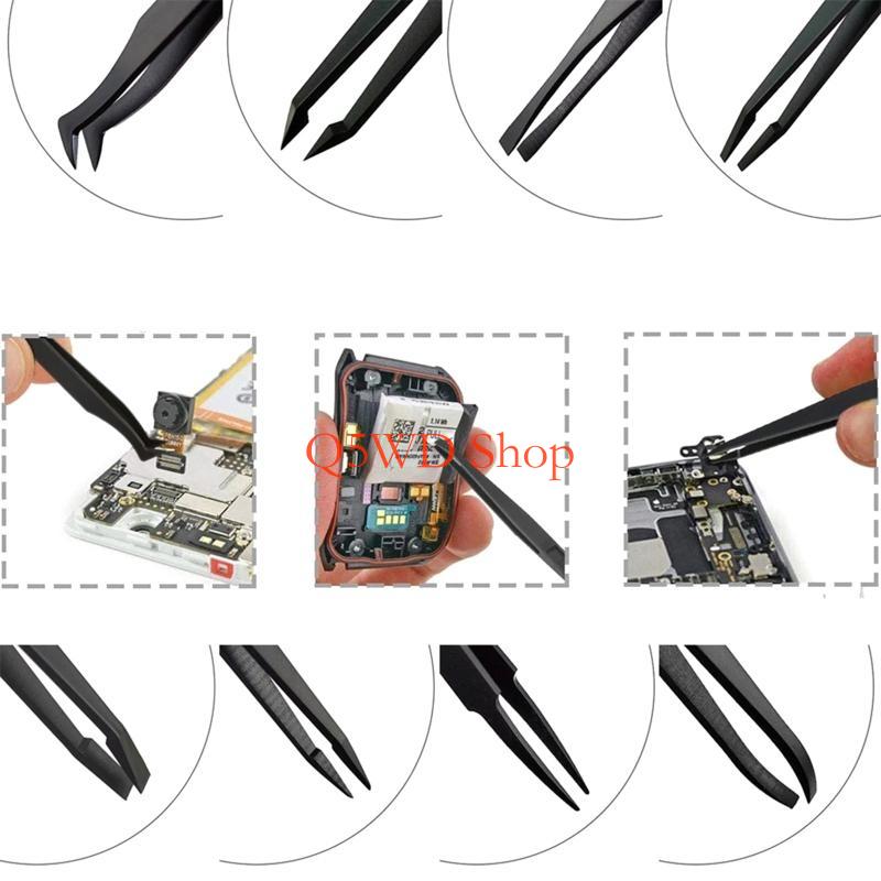 Q5WD 8 Pieces Tweezers Plastic - огляд і ціна Electronics Repair Hobby