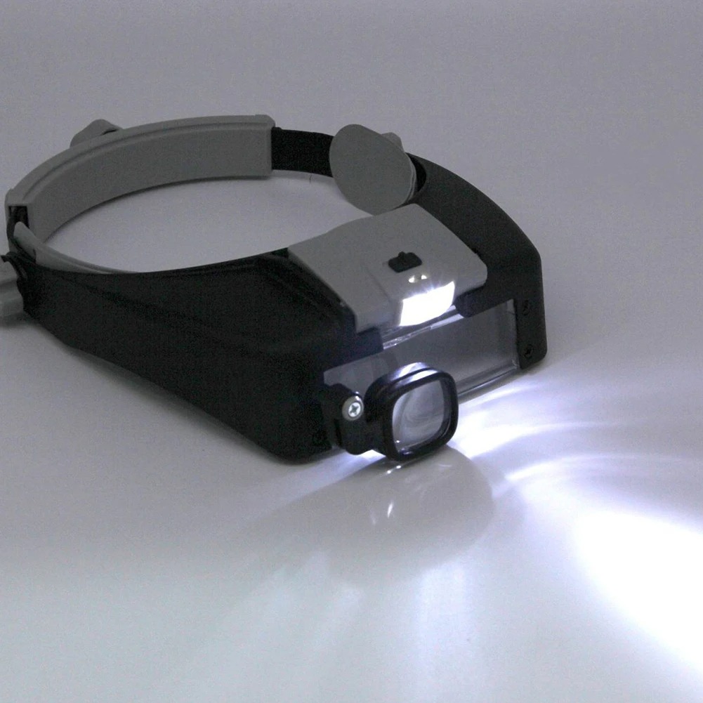 LED Magnifier Glasses Head Mou - огляд і ціна Electronics Repair Hobby